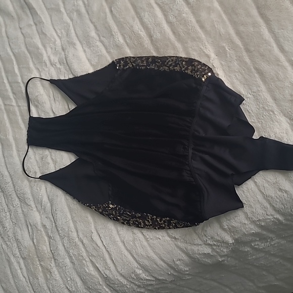 Sequined Sleeveless Body Suit, Size Small - Picture 4 of 4